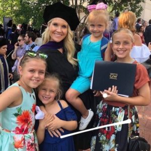 Carrie Rist GWU Graduation With Kids